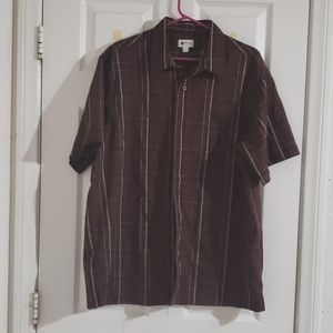 Haggar clothing size L button up short sleeve